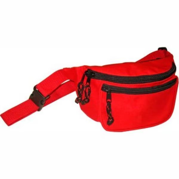 Kemp Fanny Pack With Screenprint Guard, Red, No Logo, 10-103-RED-NL, Kemp Usa, Mfr#: 10-103-RED-NL